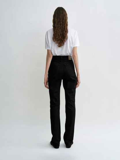 Outlet online TOTEME Mujer Jeans High Slim color Negro sku 763-001763 01 - Foto 4