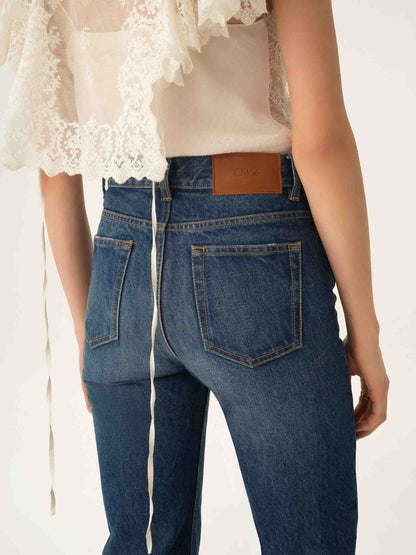 Outlet online Chloé Mujer Jeans Rectos color Azul Denim sku 763-001771 01 - Foto 3