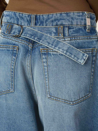 Outlet online Ami Paris Mujer Jeans Extra Anchos color Azul Denim sku 763-001780 01 - Foto 5