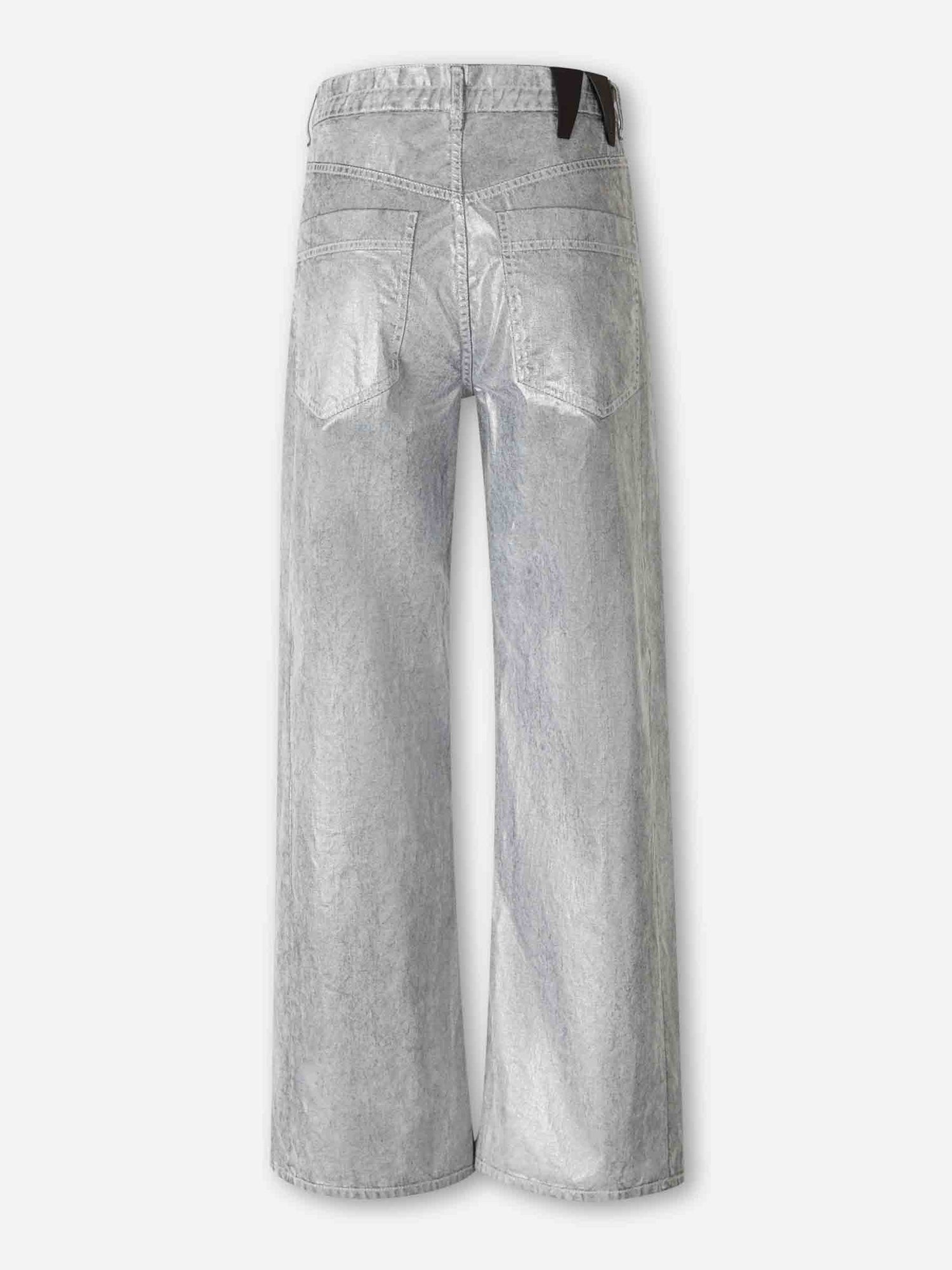 Outlet online Darkpark Mujer Jeans Rectos Metalizado color Plateado sku 763-001795 01 - Foto 3