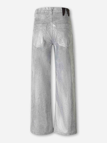 Outlet online Darkpark Mujer Jeans Rectos Metalizado color Plateado sku 763-001795 01 - Foto 3