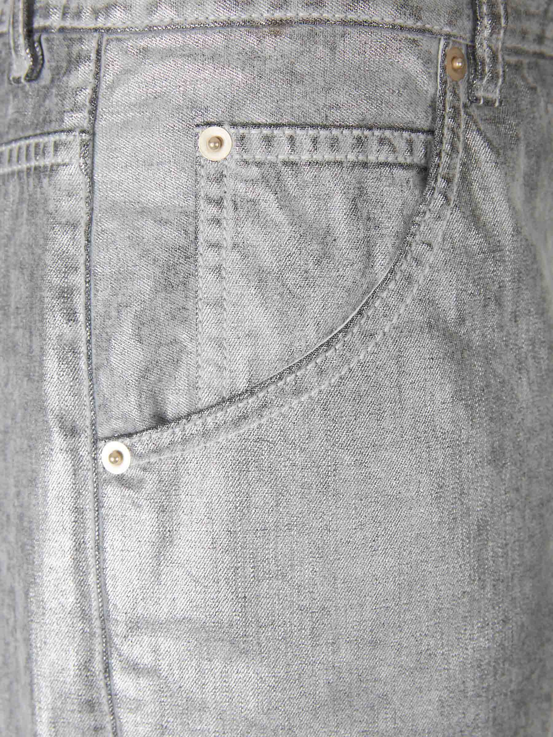 Outlet online Darkpark Mujer Jeans Rectos Metalizado color Plateado sku 763-001795 01 - Foto 4