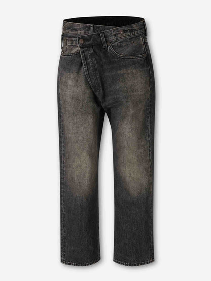 Outlet online R13 Mujer Jeans Anchos Crossover color Negro sku 763-001801 02 - Foto 1