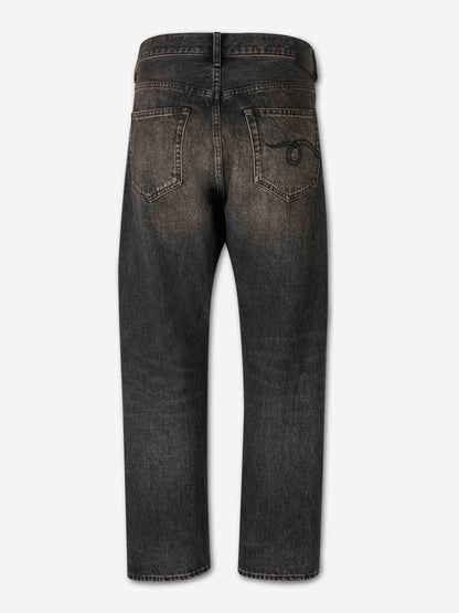 Outlet online R13 Mujer Jeans Anchos Crossover color Negro sku 763-001801 02 - Foto 2