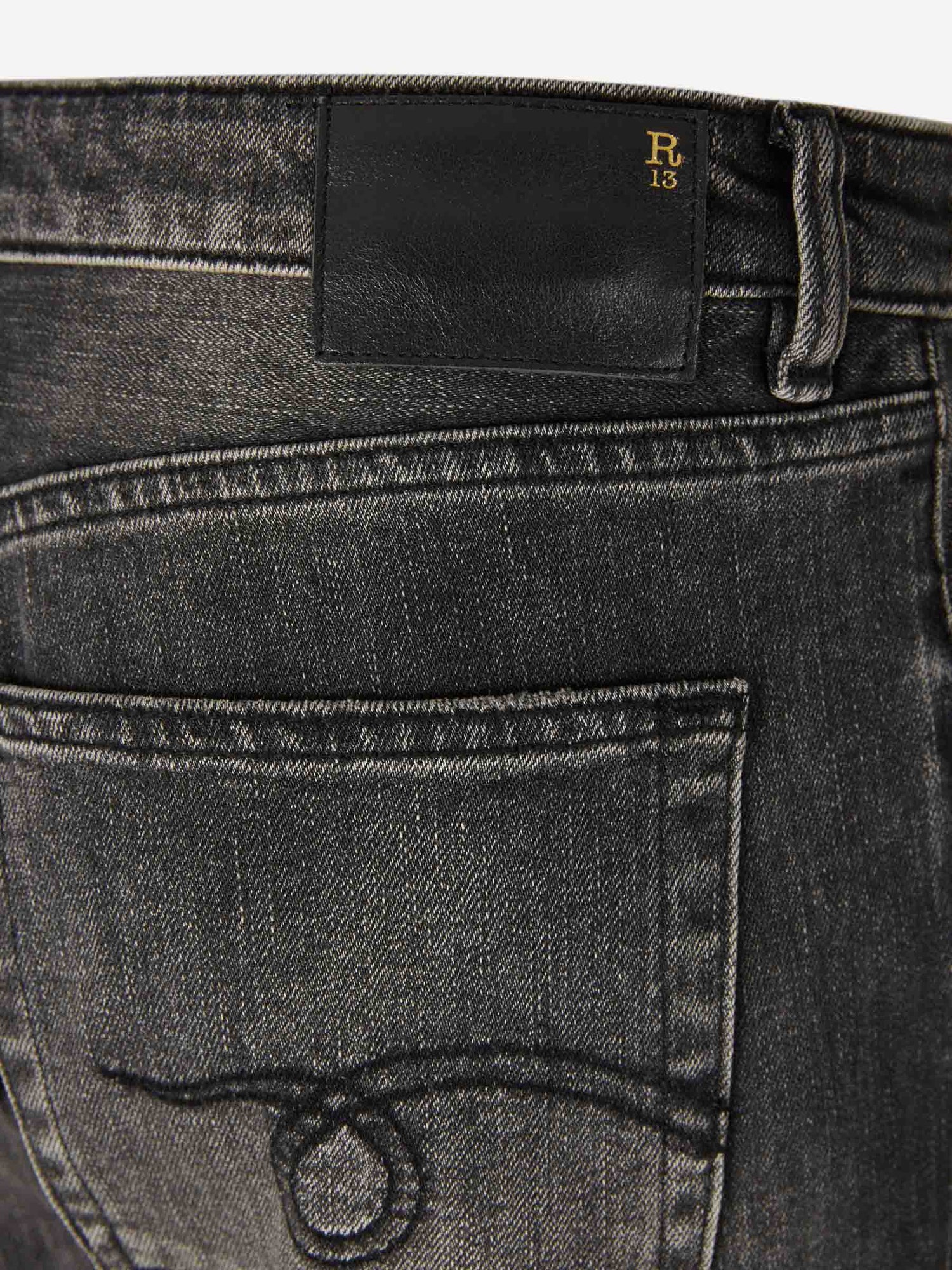 Outlet online R13 Mujer Jeans Anchos Acampanados color Gris Antracita sku 763-001802 01 - Foto 4