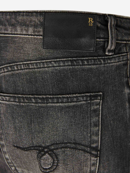 Outlet online R13 Mujer Jeans Anchos Acampanados color Gris Antracita sku 763-001802 01 - Foto 4