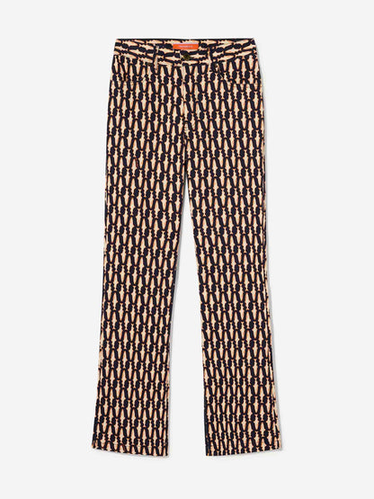 Outlet online LaDoubleJ Mujer Jeans The Cropped Flare color Naranja sku 763-001803 01 - Foto 1