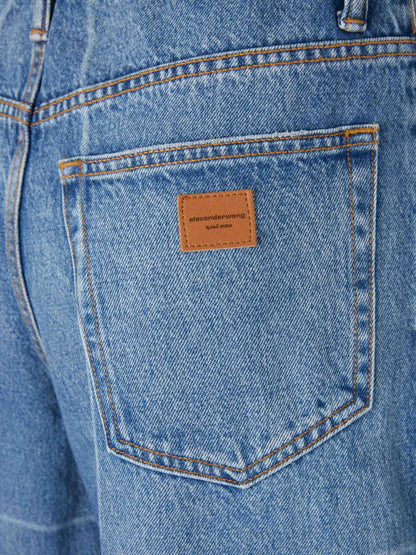 Outlet online Alexander Wang Mujer Jeans Anchos color Azul Denim sku 763-001812 01 - Foto 4