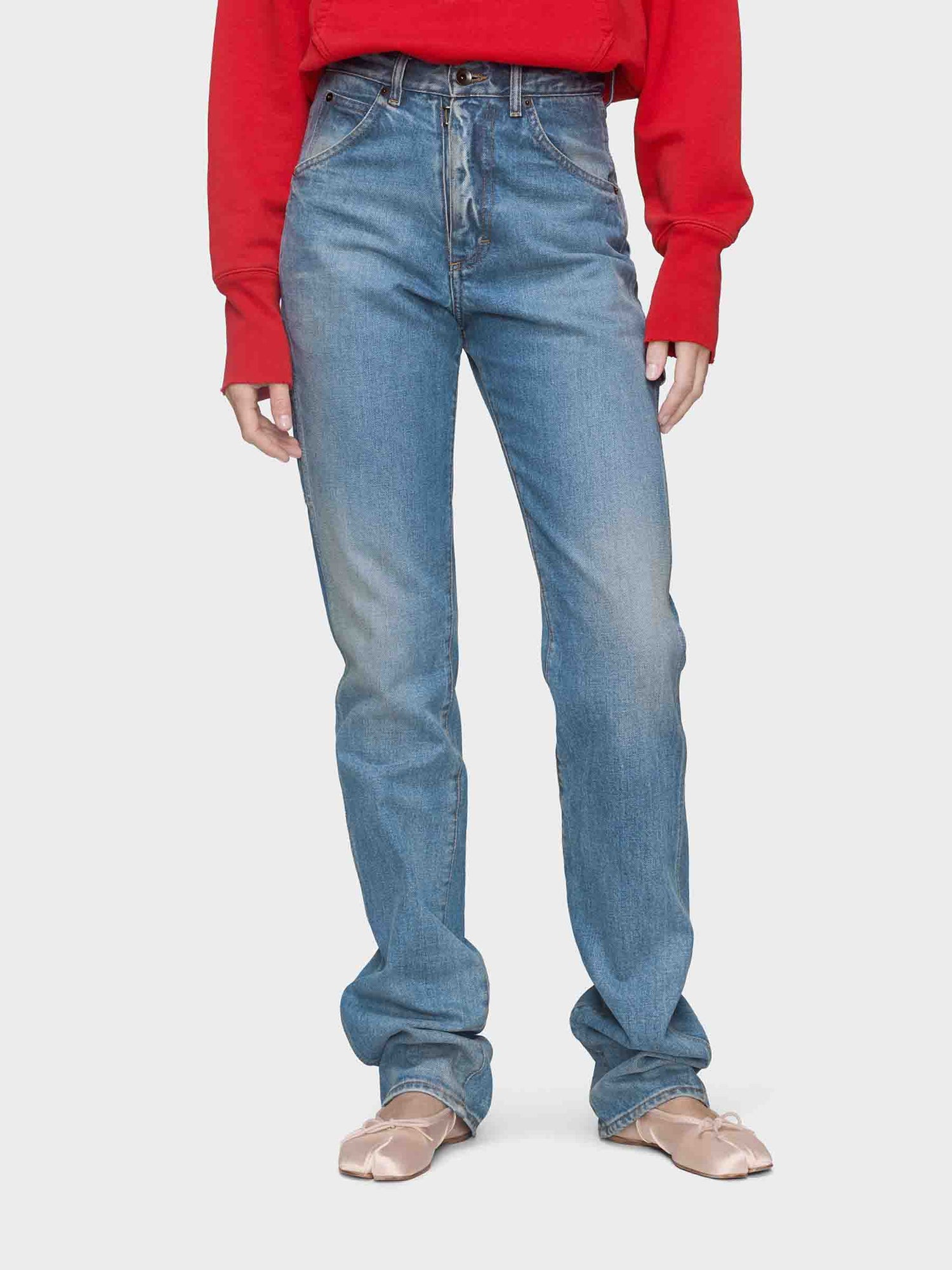 Outlet online Maison Margiela Mujer Jeans Rectos Algodón color Azul Denim sku 763-001842 01 - Foto 3