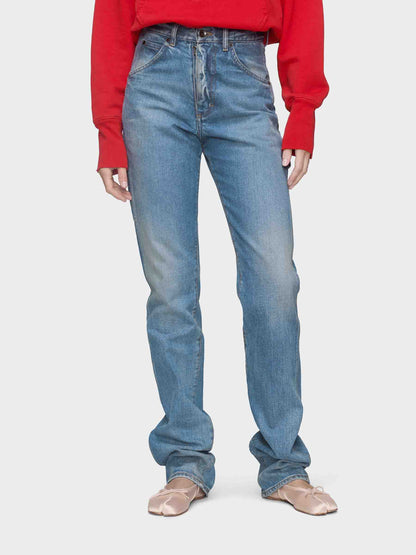 Outlet online Maison Margiela Mujer Jeans Rectos Algodón color Azul Denim sku 763-001842 01 - Foto 3