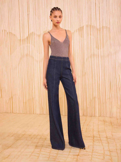 Outlet online Ulla Johnson Mujer Jeans Flared Bianca color Azul Denim Oscuro sku 763-001845 01 - Foto 2