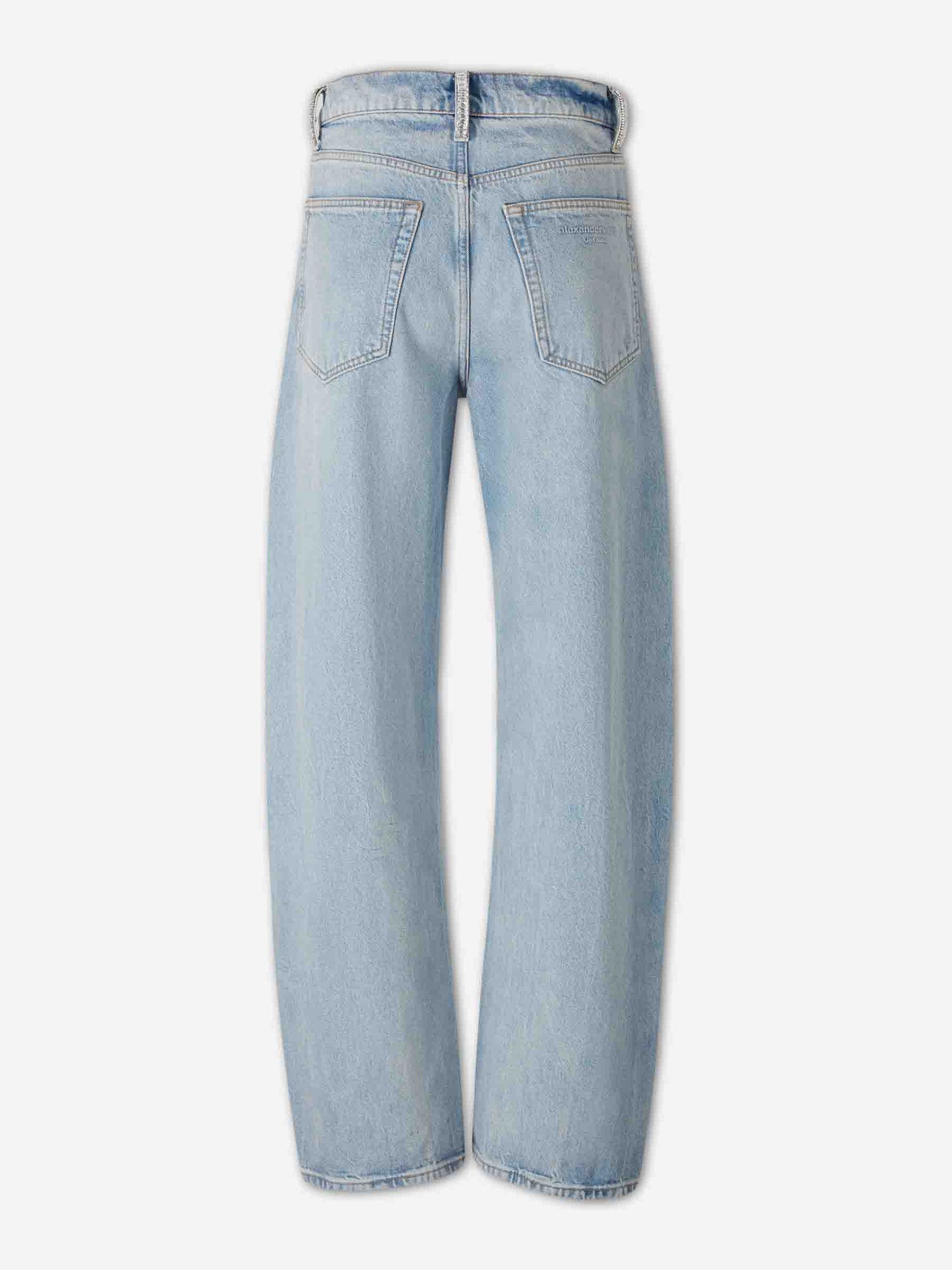 Outlet online Alexander Wang Mujer Jeans Anchos Algodón color Azul Denim sku 763-001856 01 - Foto 3