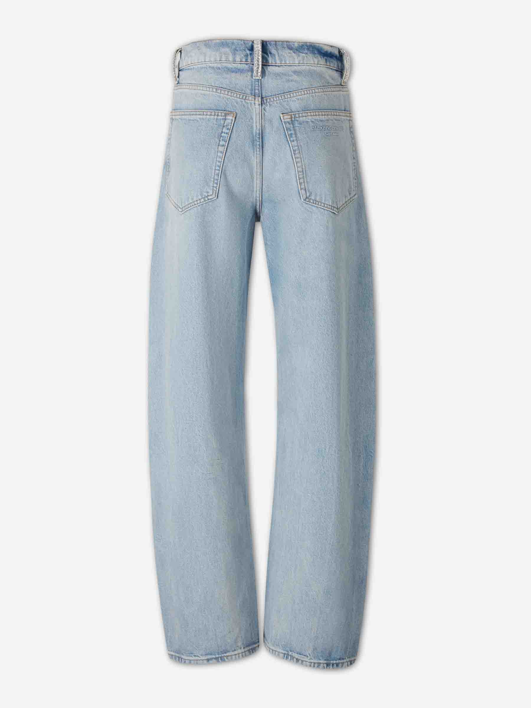 Outlet online Alexander Wang Mujer Jeans Anchos Algodón color Azul Denim sku 763-001856 01 - Foto 3