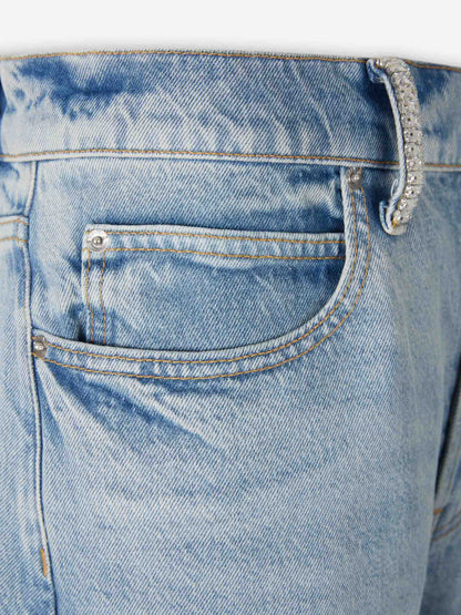 Outlet online Alexander Wang Mujer Jeans Anchos Algodón color Azul Denim sku 763-001856 01 - Foto 4