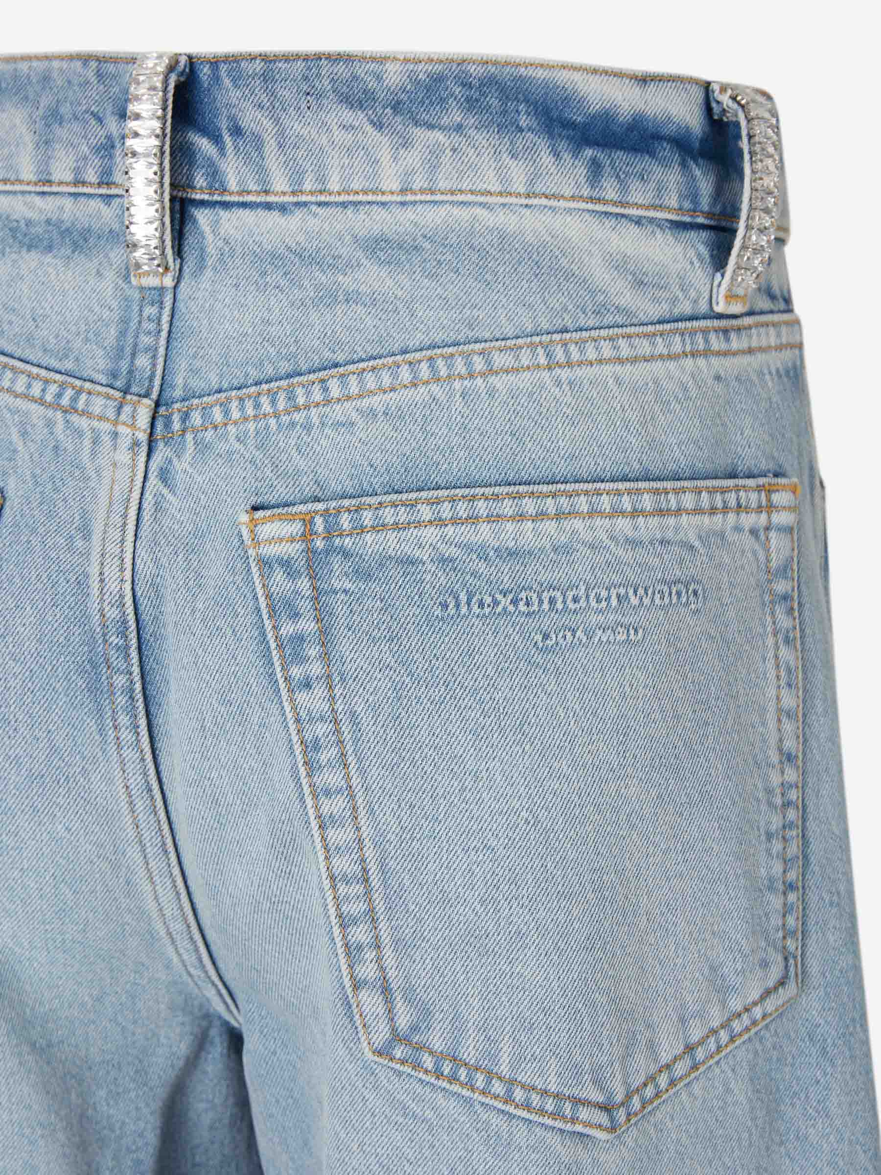 Outlet online Alexander Wang Mujer Jeans Anchos Algodón color Azul Denim sku 763-001856 01 - Foto 5