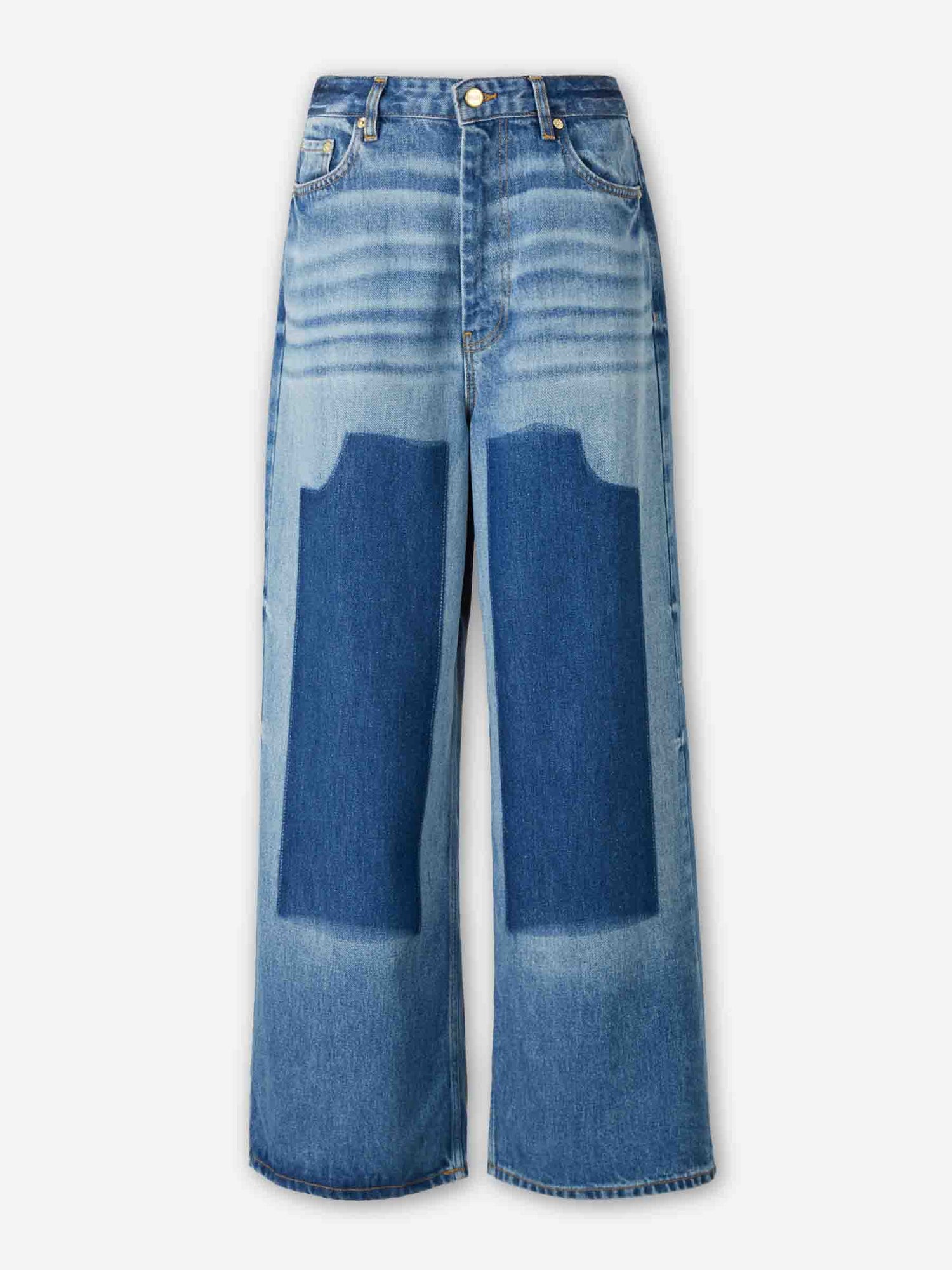 Outlet online Ganni Mujer Jeans Anchos Lyocell color Azul Denim sku 763-001865 01 - Foto 1