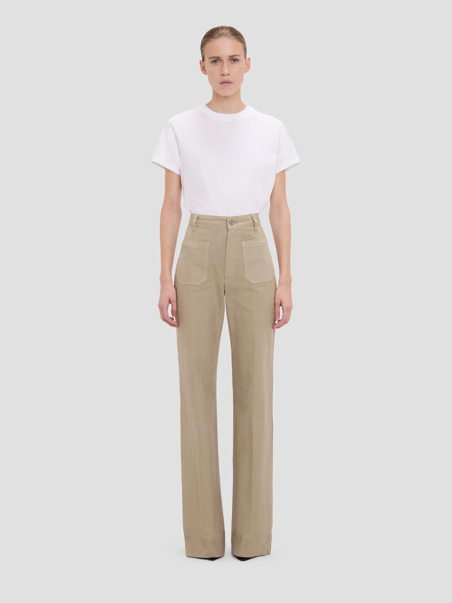 Outlet online Victoria Beckham Mujer Jeans Alina color Beige sku 763-001876 01 - Foto 2