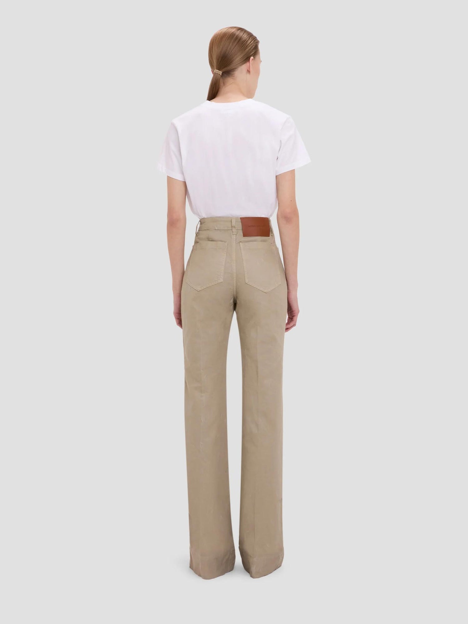 Outlet online Victoria Beckham Mujer Jeans Alina color Beige sku 763-001876 01 - Foto 3