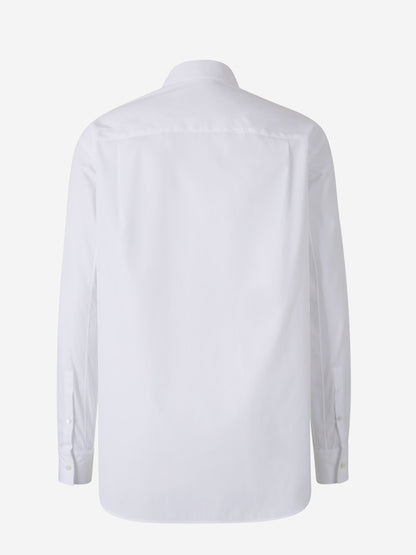 Outlet online McQueen Hombre Camisa Lisa Algodón color Blanco sku 531-006380 02 - Foto 3