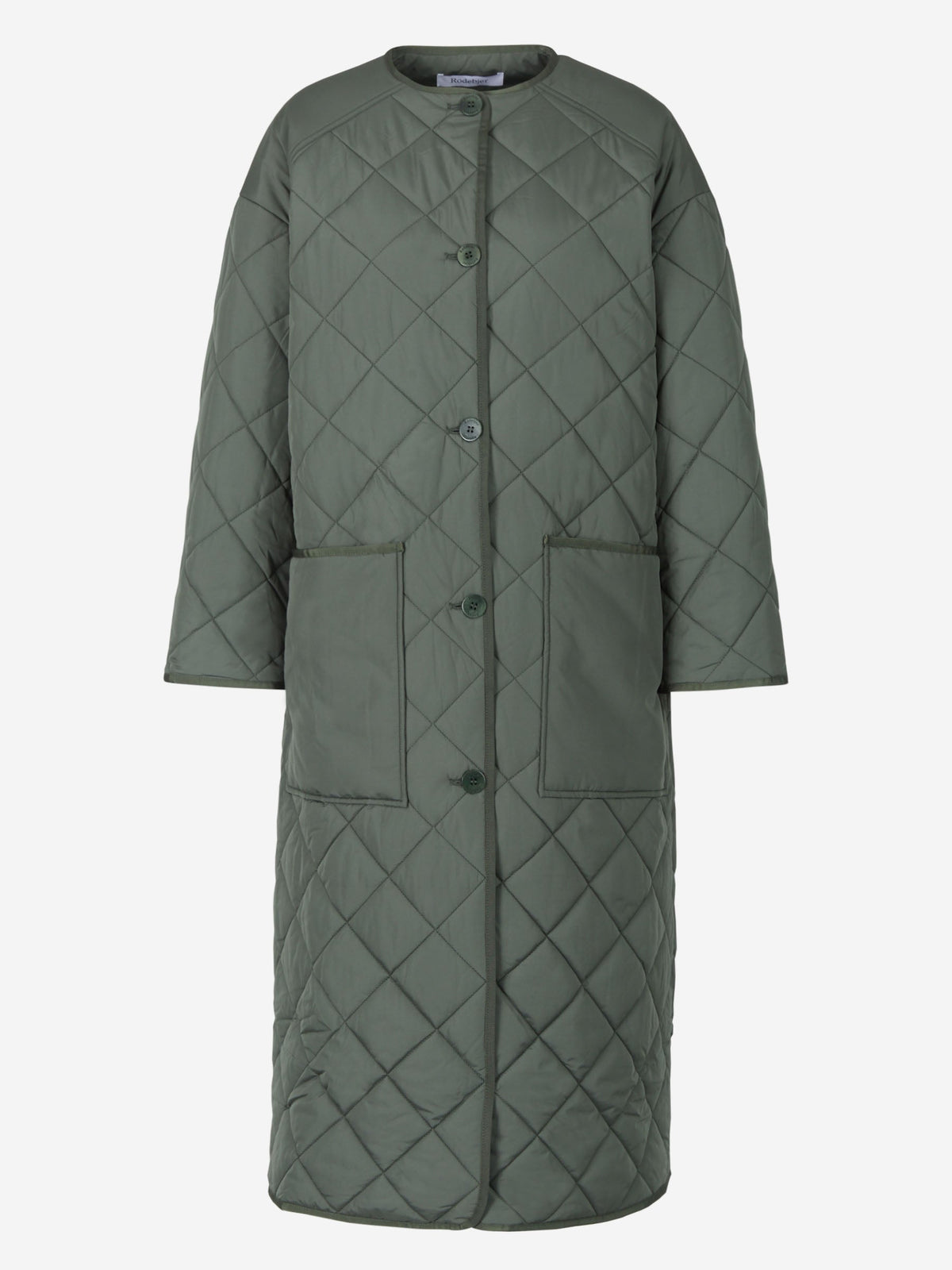 Outlet online Rodebjer Mujer Abrigo Largo Acolchado color Verde Militar sku 771-001342 02 - Foto 5