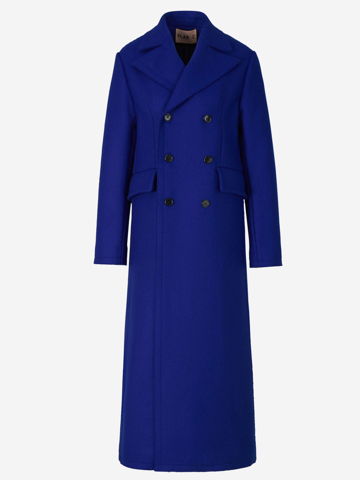 Outlet online Plan C Mujer Abrigo Cruzado Lana color Azul Cobalto sku 771-001381 01 - Foto 1