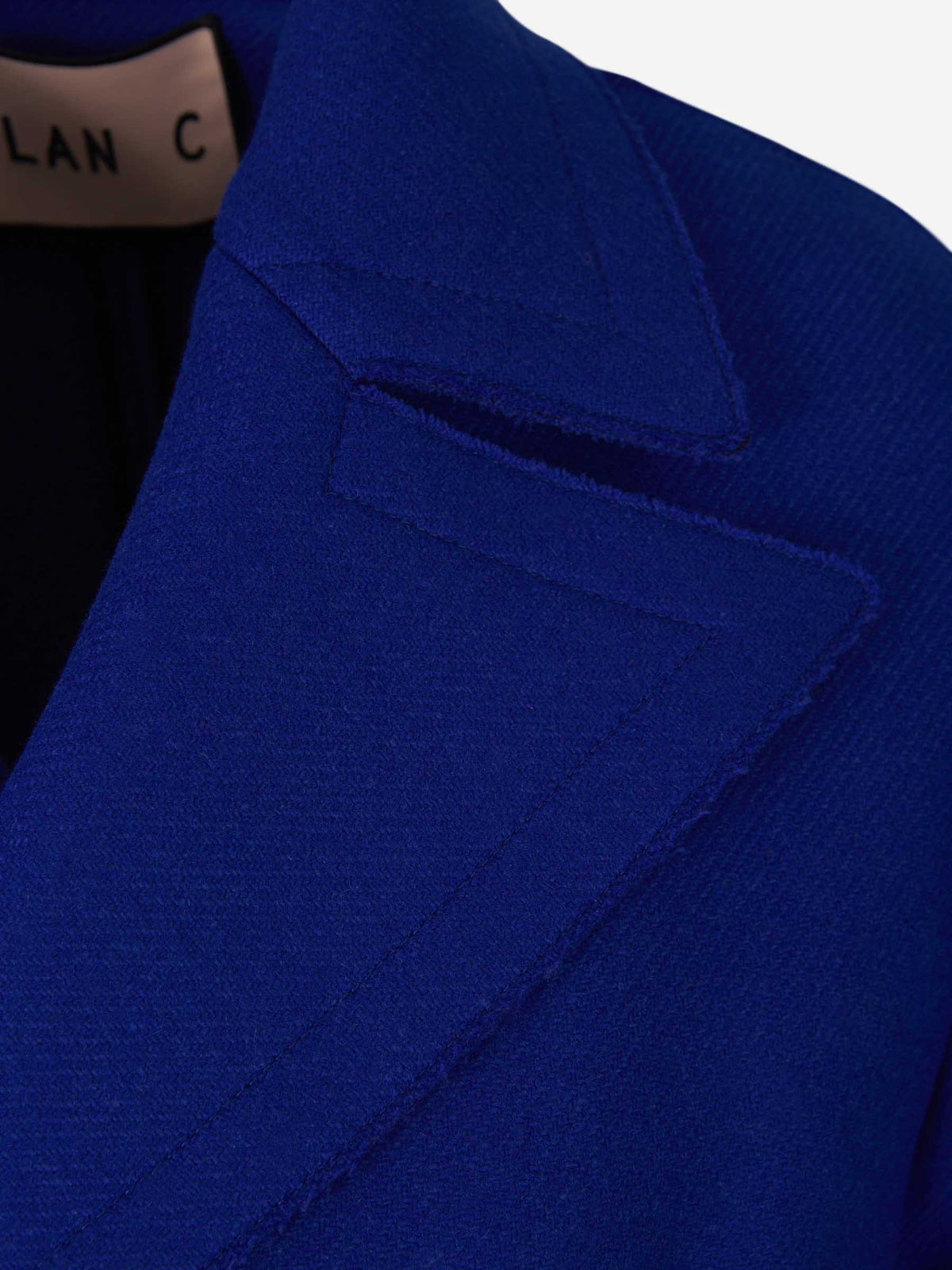 Outlet online Plan C Mujer Abrigo Cruzado Lana color Azul Cobalto sku 771-001381 01 - Foto 3