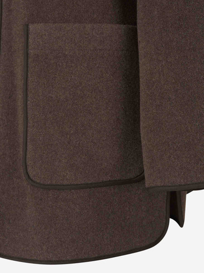 TOTEME Mujer Barcelona Abrigo Lana Lisa color Marrón Oscuro sku 771-001568 01 - Foto 5