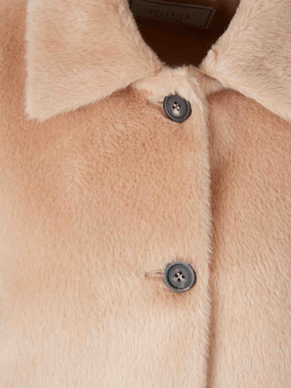 Outlet online Peserico Mujer Abrigo Corto Pelo color Camel sku 771-001594 01 - Foto 3