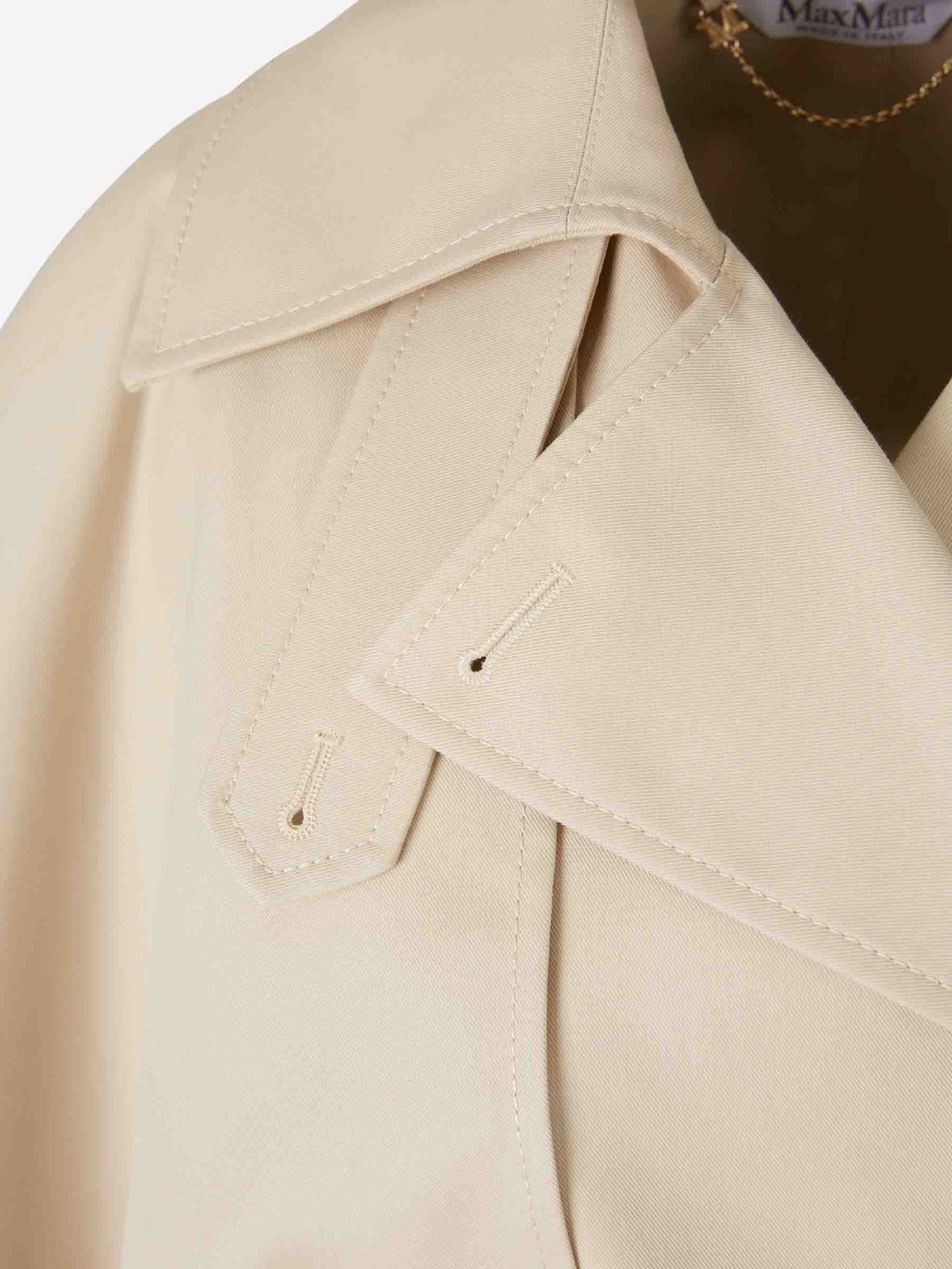 Outlet online Max Mara Mujer Gabardina Capa Corta color Beige sku 771-001616 01 - Foto 3