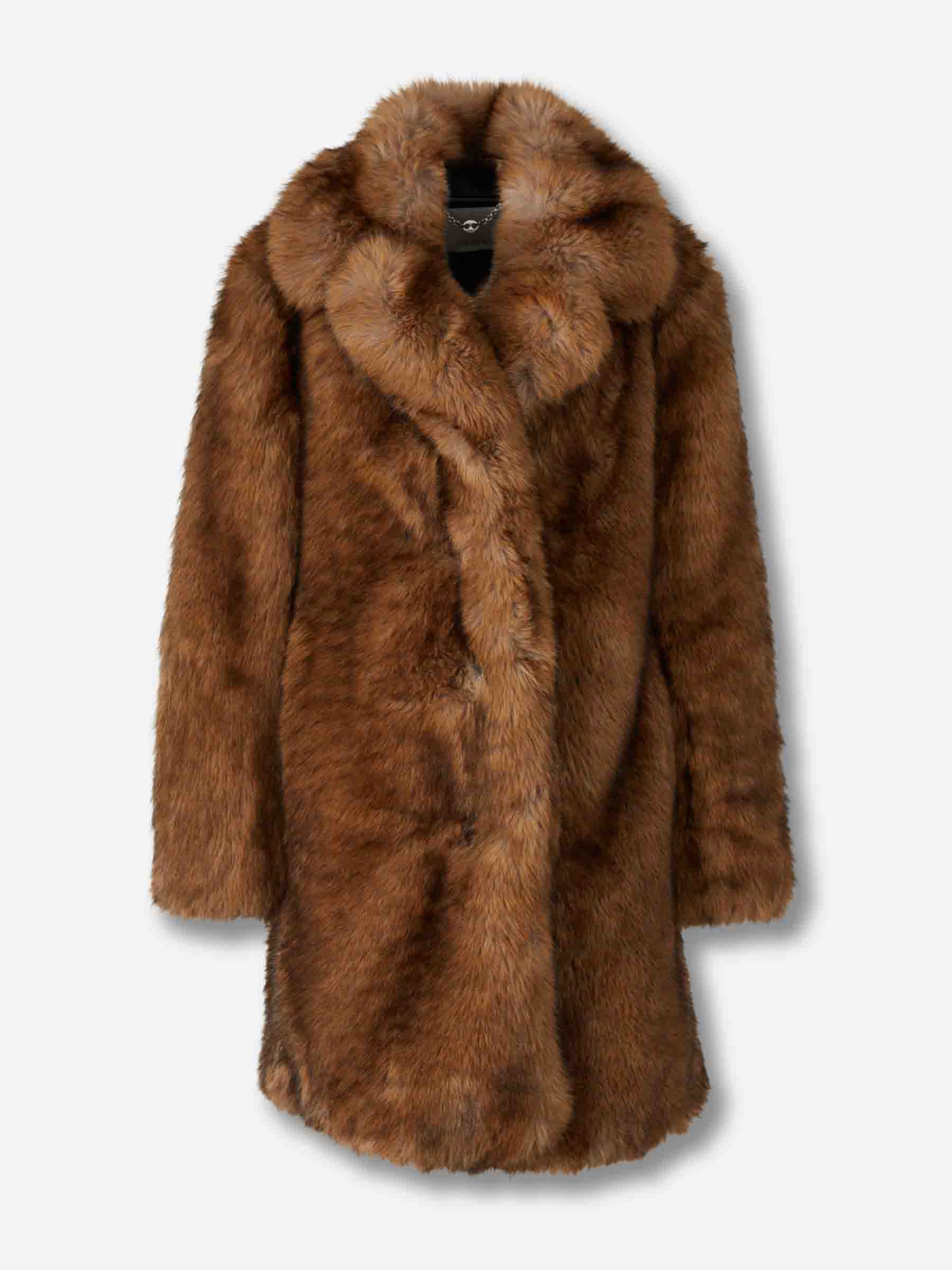 Outlet online Rabanne Mujer Abrigo Faux Fur color Marrón sku 771-001652 01 - Foto 1