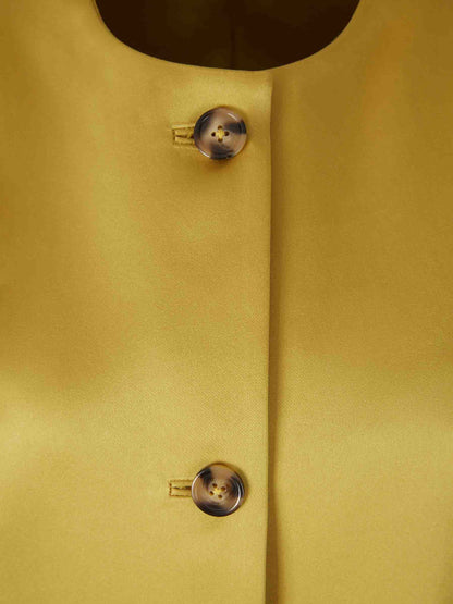 Outlet online Staud  Abrigo Largo Liz color Amarillo sku 771-001683 01 - Foto 4