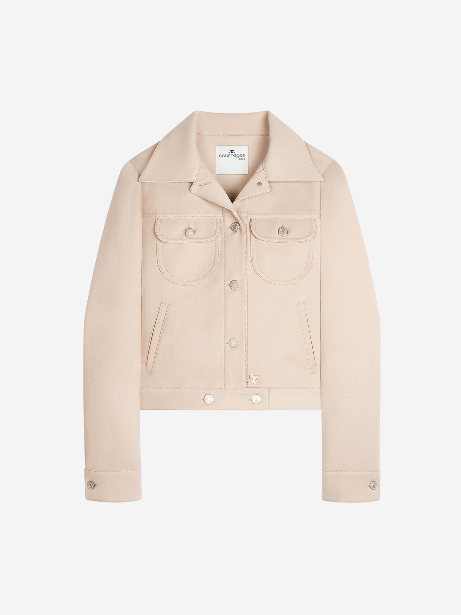 Outlet online Courrèges Mujer Cazadora Twill Trucker color Beige sku 772-001424 01 - Foto 1