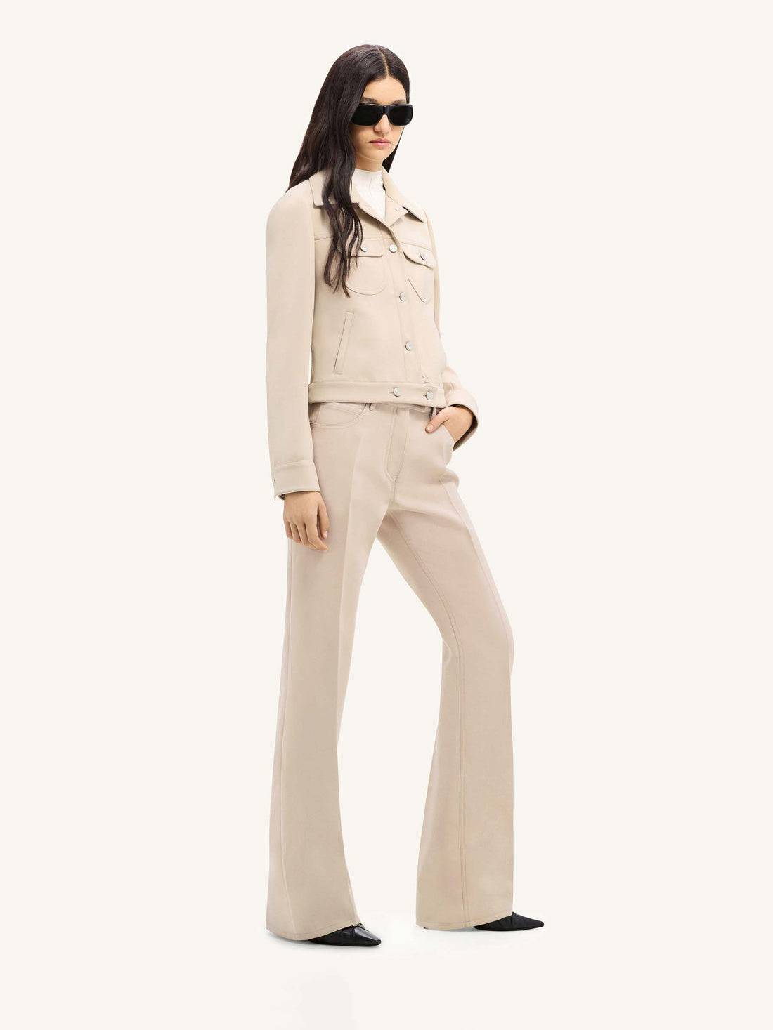 Courrèges Mujer Barcelona Cazadora Twill Trucker color Beige sku 772-001424 01 - Foto 2