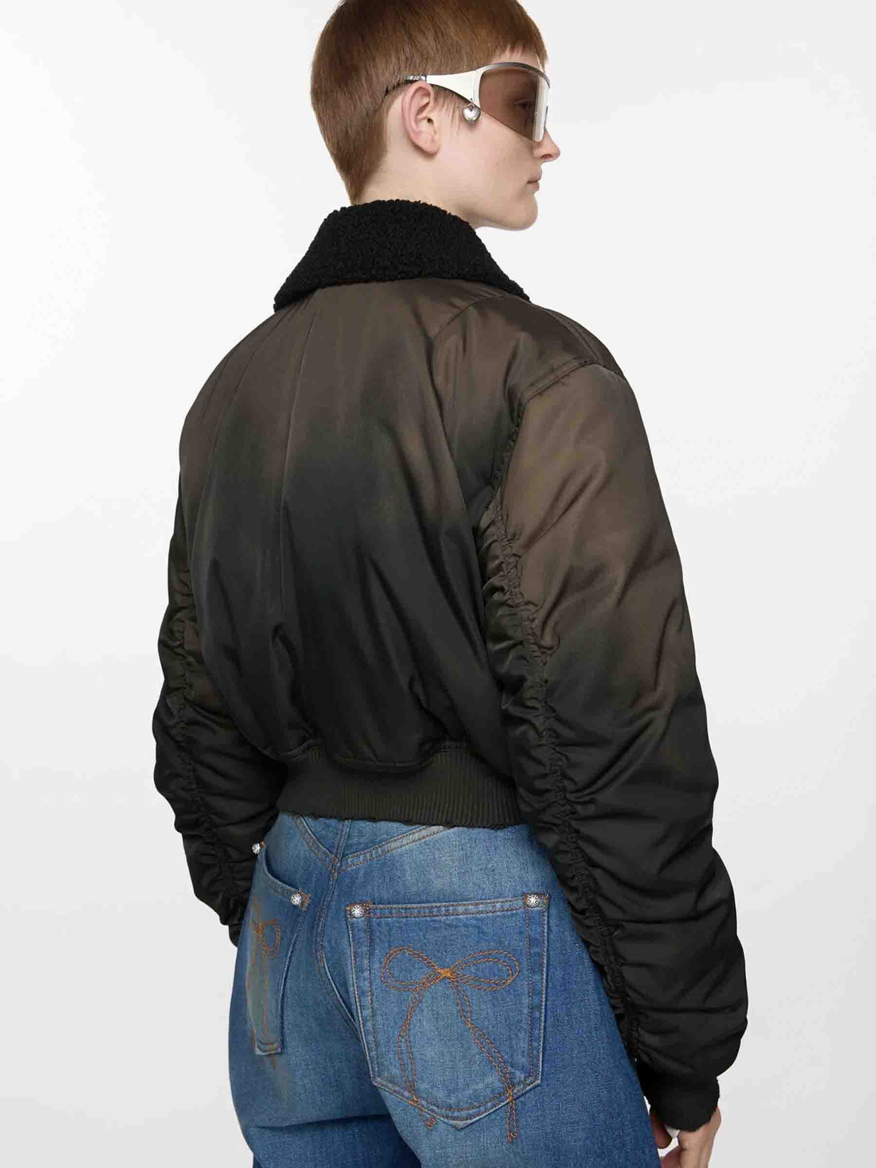 Outlet online Acne Studios Mujer Cazadora Bomber Técnico color Marrón Oscuro sku 772-001435 01 - Foto 2