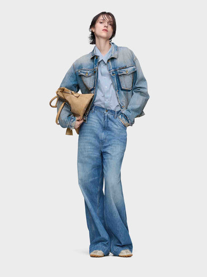 Outlet online Maison Margiela Mujer Chaqueta Denim Algodón color Azul Denim sku 772-001541 01 - Foto 2