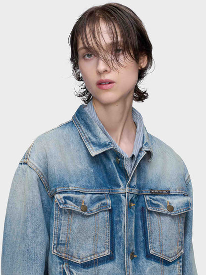 Outlet online Maison Margiela Mujer Chaqueta Denim Algodón color Azul Denim sku 772-001541 01 - Foto 3