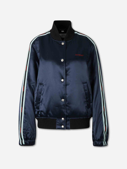 Off-White Mujer Barcelona Chaqueta Bomber Satinada color Azul Marino sku 772-001575 01 - Foto 1