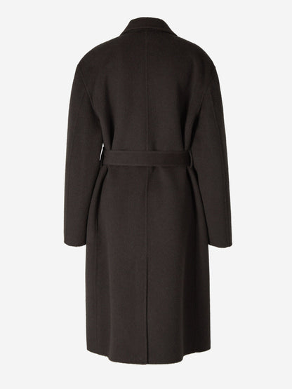 Outlet online Acne Studios Mujer Abrigo Lana Cinturón color Gris Antracita sku 773-000198 02 - Foto 7