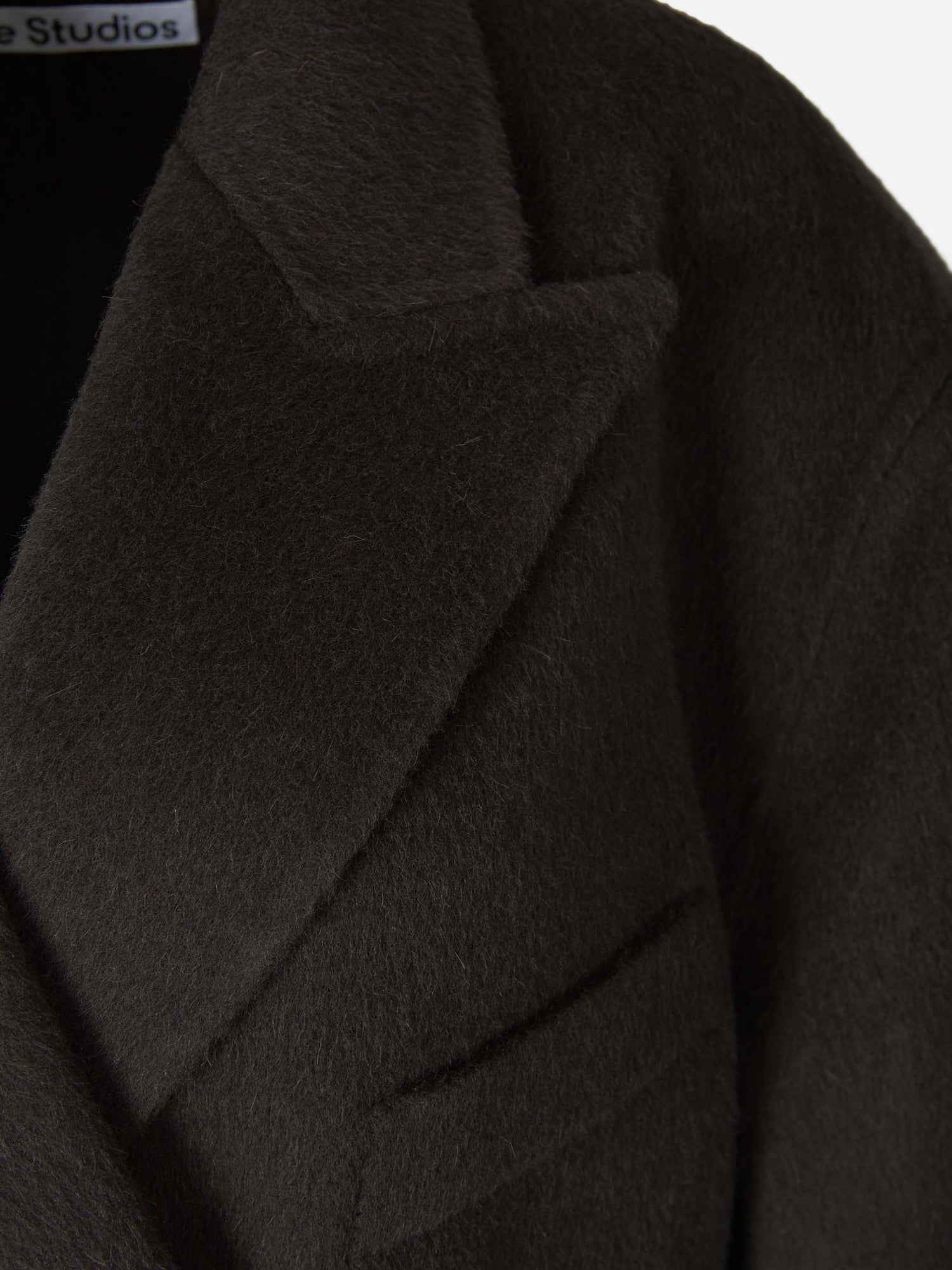 Outlet online Acne Studios Mujer Abrigo Lana Cinturón color Gris Antracita sku 773-000198 02 - Foto 8