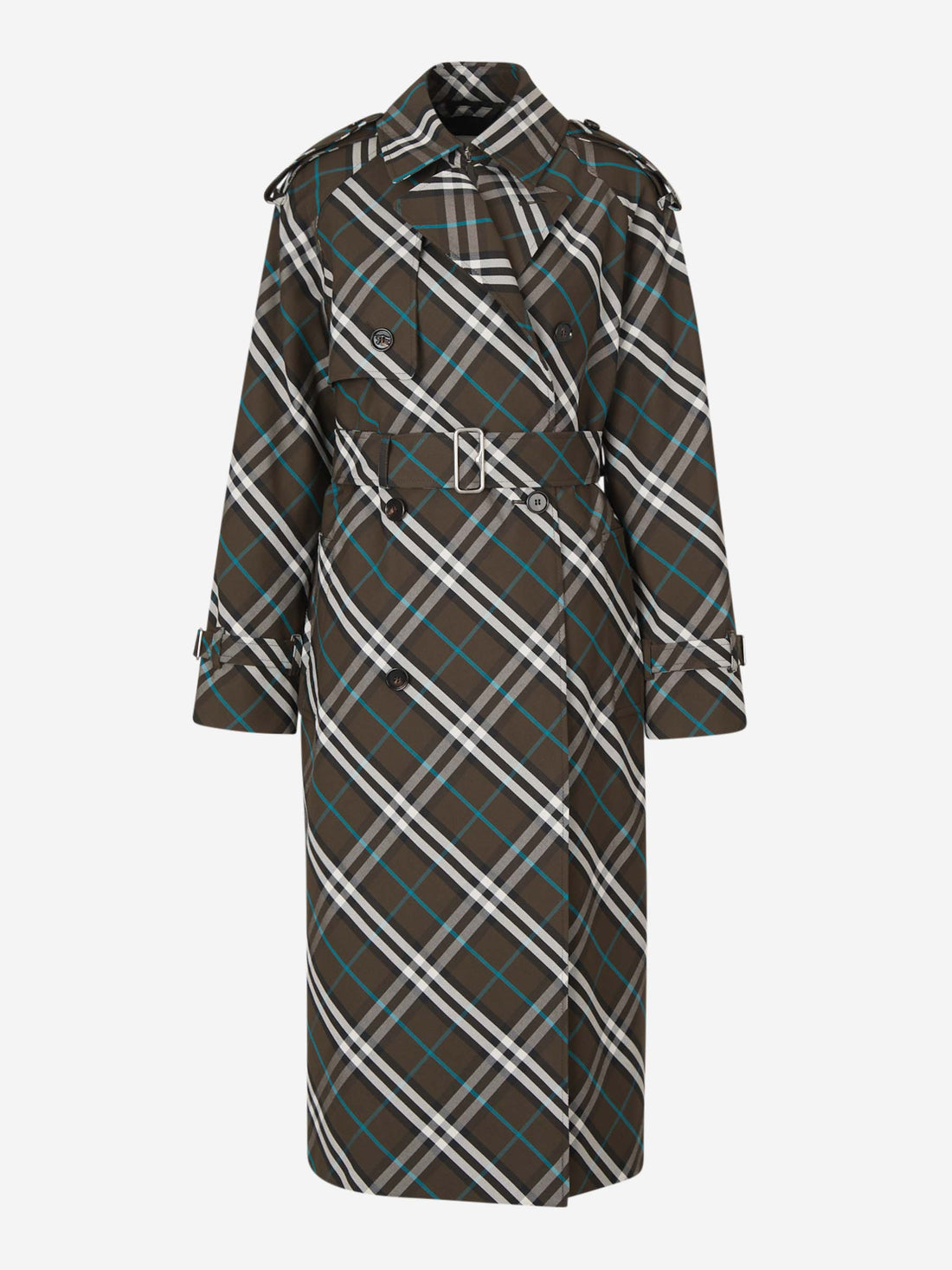 Burberry Mujer Barcelona Gabardina Motivo Cuadros color Verde Militar sku 773-000222 01 - Foto 1