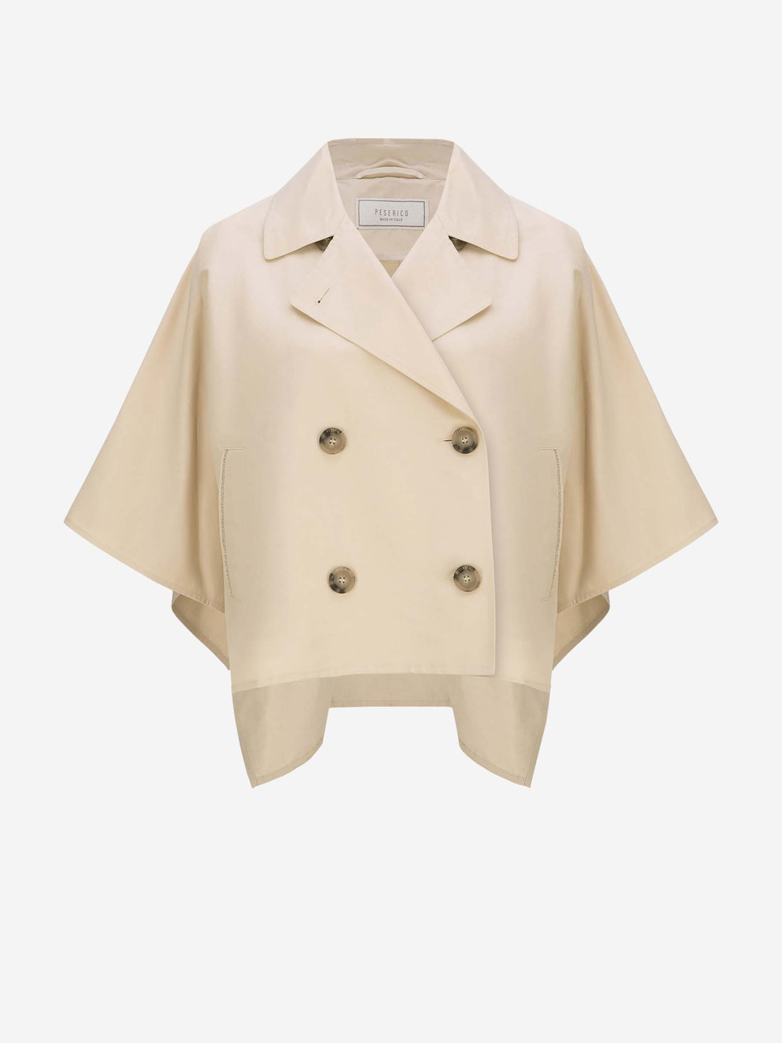 Peserico Mujer Barcelona Gabardina Cruzada Sarga ligera color Beige sku 773-000236 01 - Foto 1