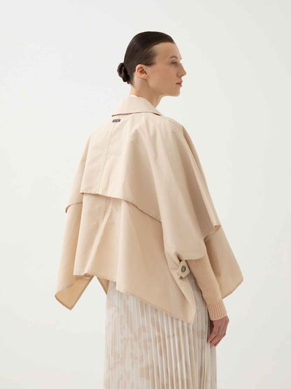 Peserico Mujer Barcelona Gabardina Cruzada Sarga ligera color Beige sku 773-000236 01 - Foto 5