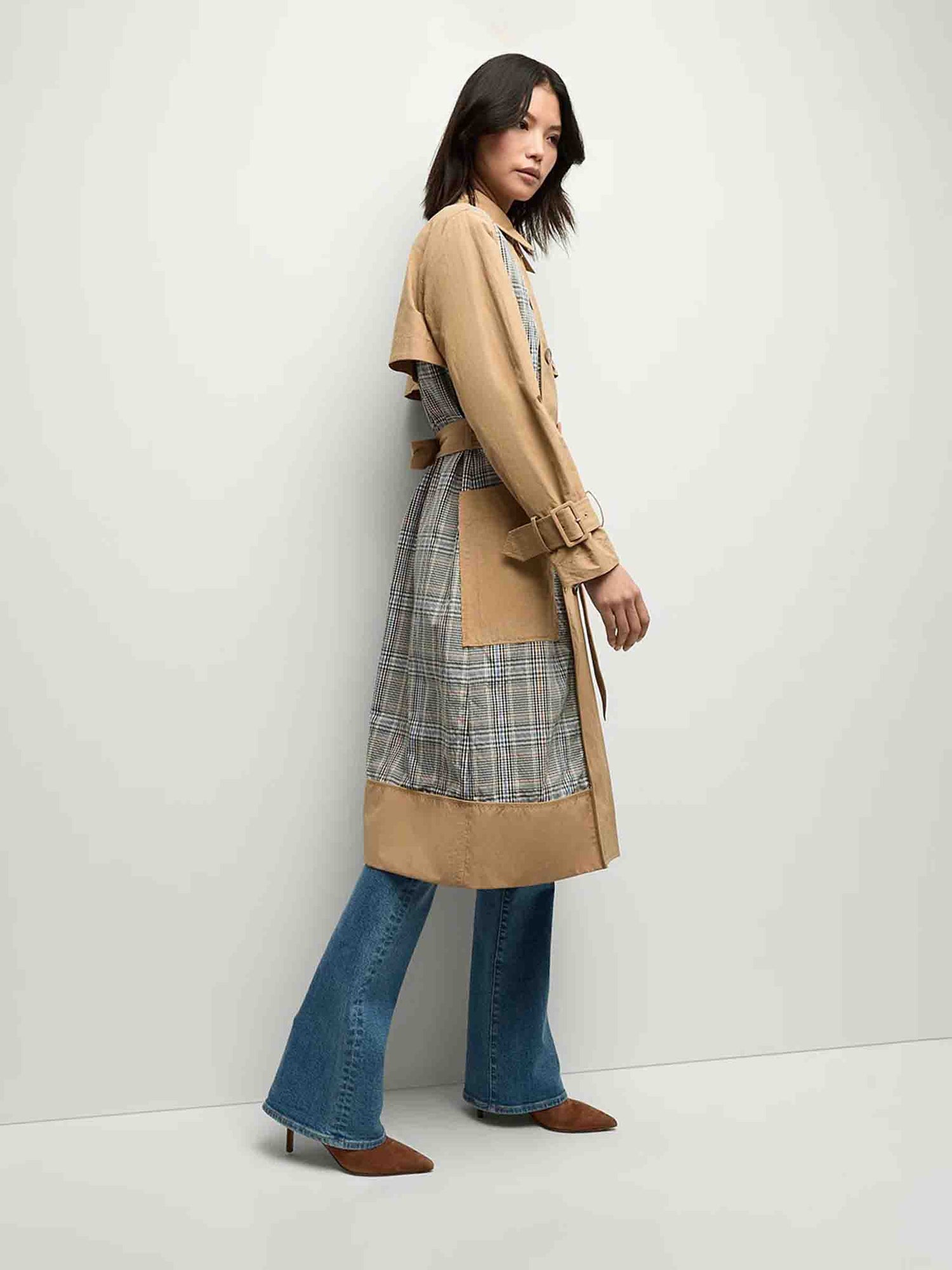 Veronica Beard Mujer Barcelona Gabardina Liam Patchwork color Camel sku 773-000246 01 - Foto 4