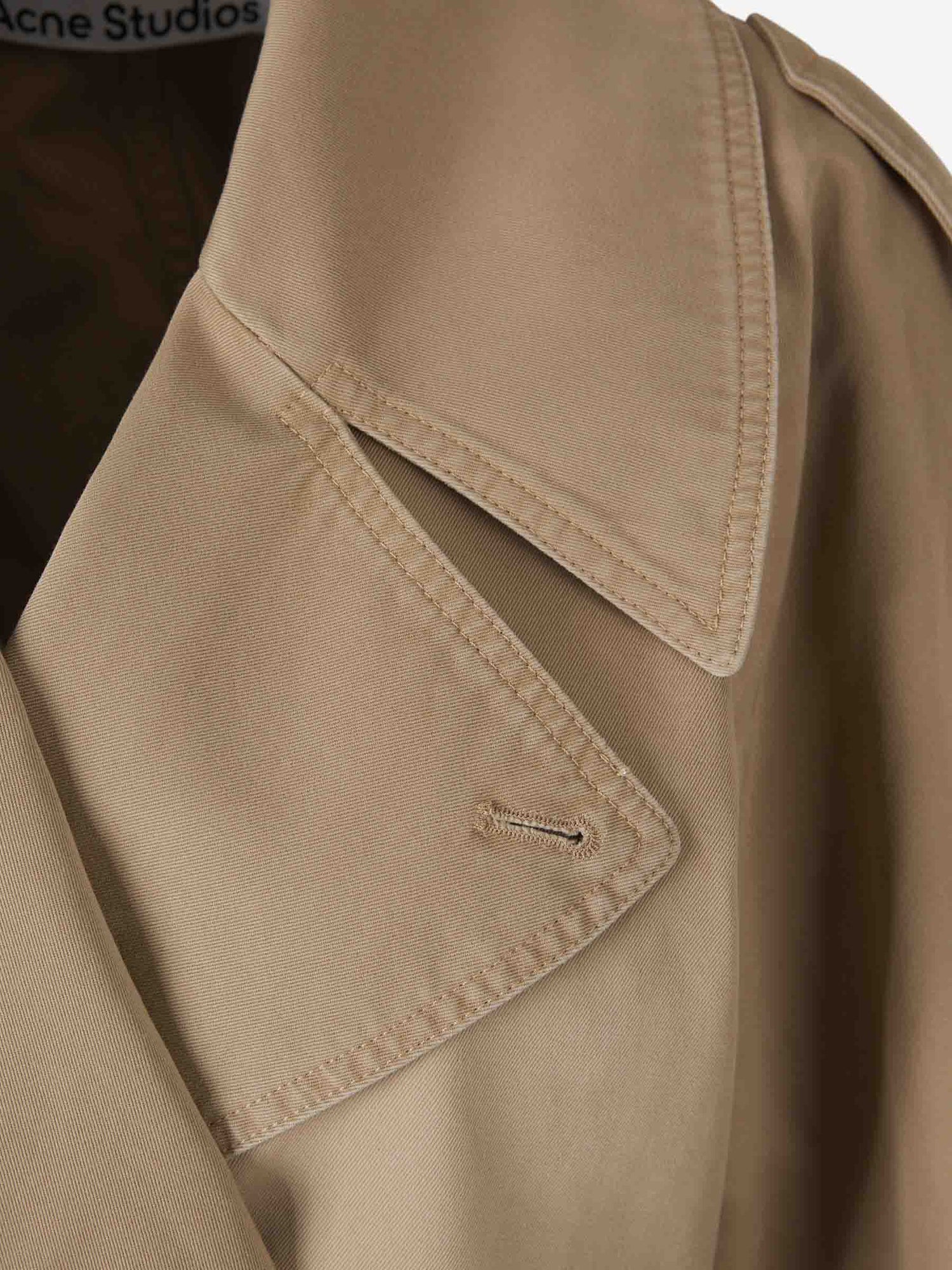 Acne Studios Mujer Barcelona Gabardina Cinturón Algodón color Camel sku 773-000249 01 - Foto 3