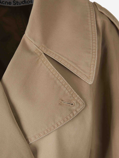 Acne Studios Mujer Barcelona Gabardina Cinturón Algodón color Camel sku 773-000249 01 - Foto 3
