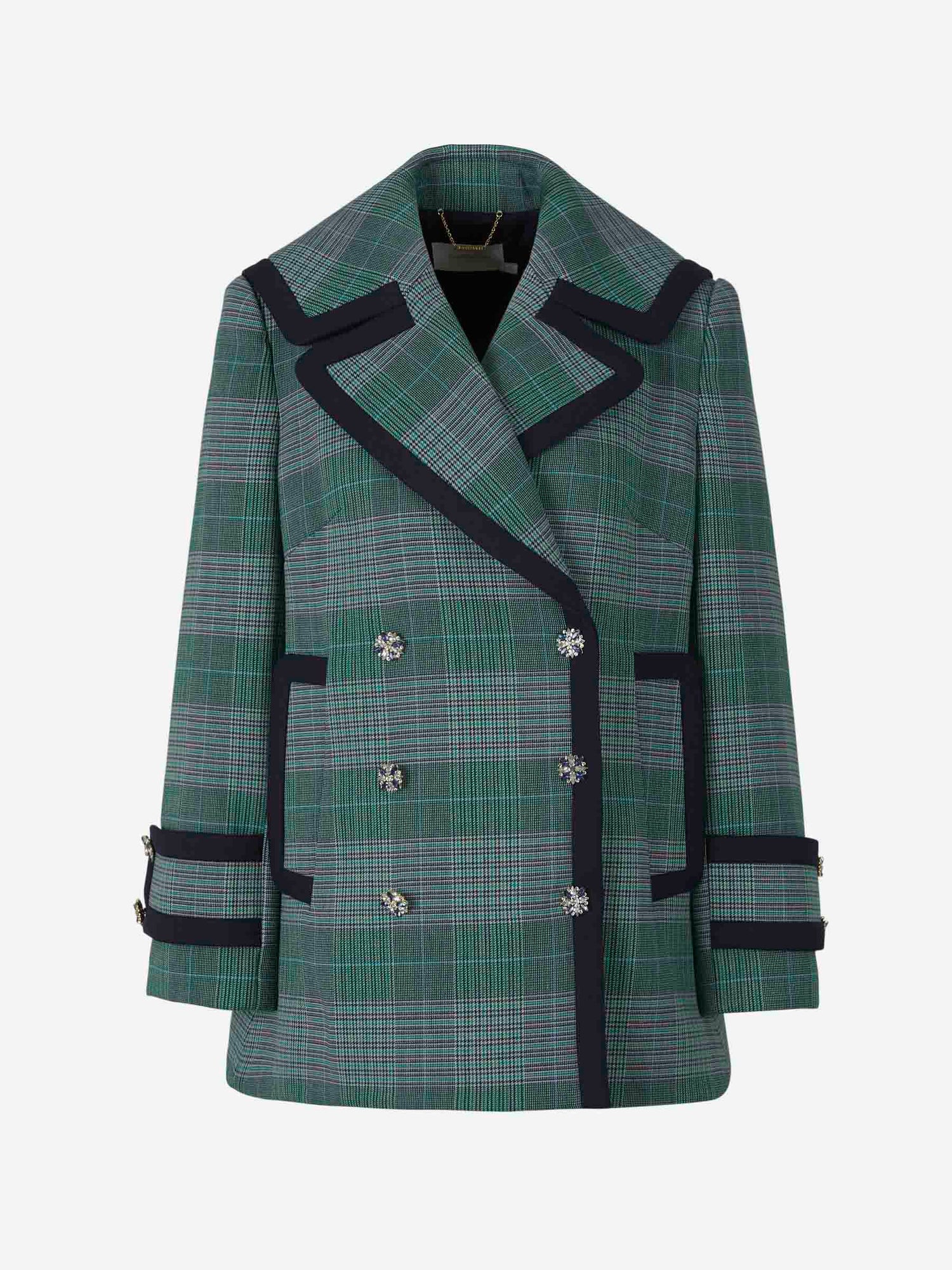 Outlet online Zimmermann Mujer Abrigo Motivo Cuadros color Verde Azulado sku 774-000374 01 - Foto 1