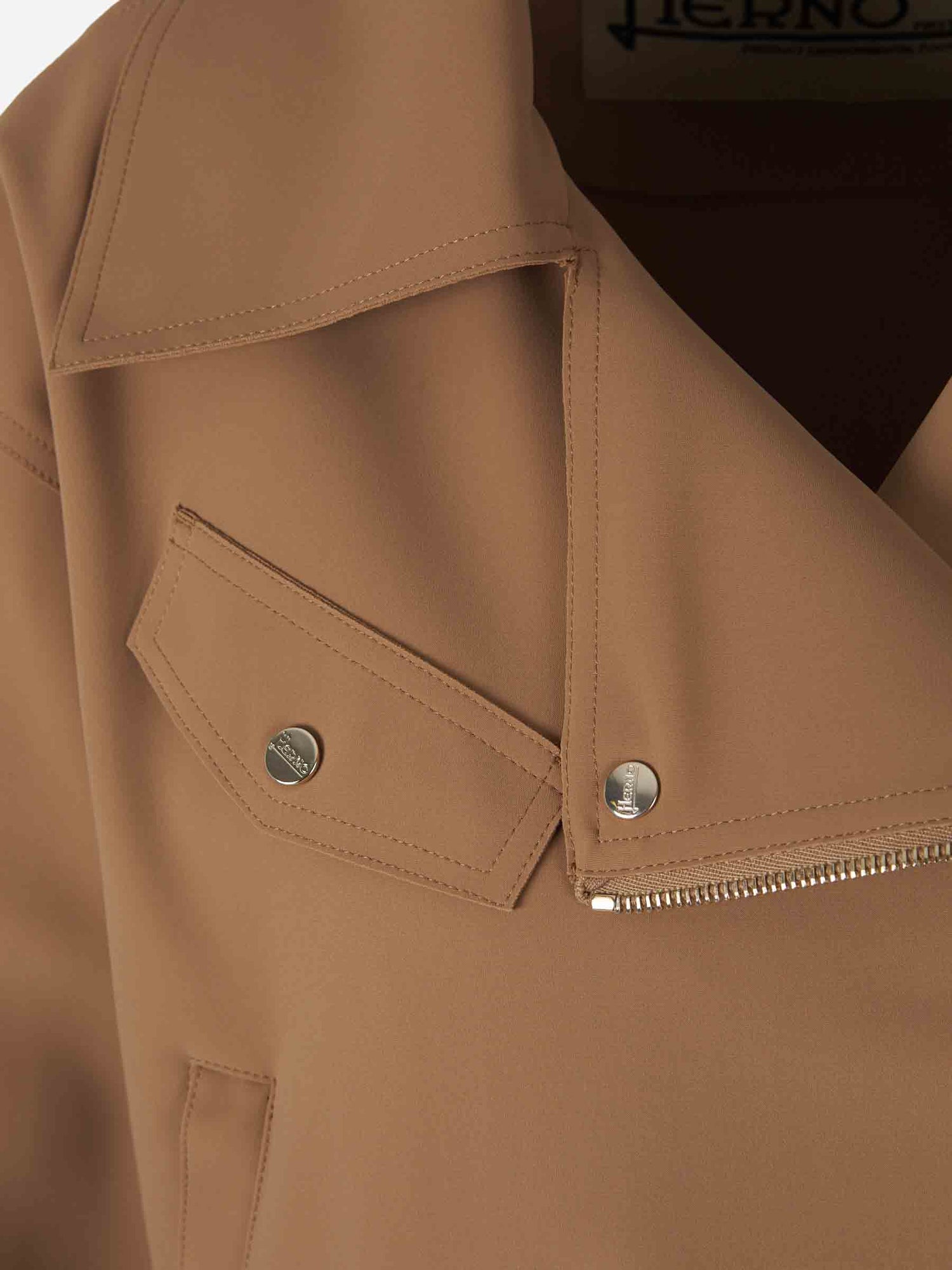 Outlet online Herno Mujer Cazadora Biker Cremallera color Caramelo sku 774-000551 01 - Foto 3