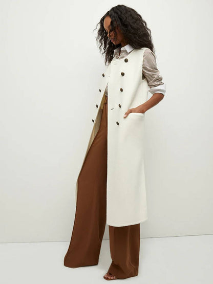 Outlet online Veronica Beard Mujer Chaleco Hoxton Abotonado color Marfil sku 775-000178 01 - Foto 1