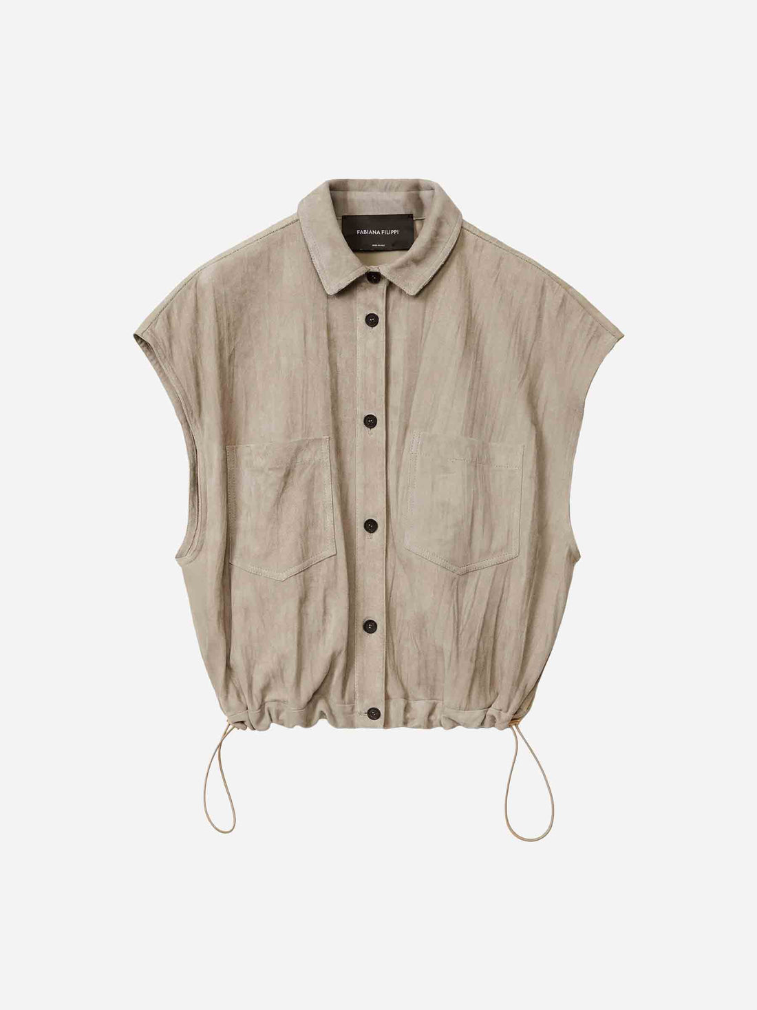 Outlet online Fabiana Filippi Mujer Chaleco Ante Bolsillos color Taupe sku 775-000207 01 - Foto 1