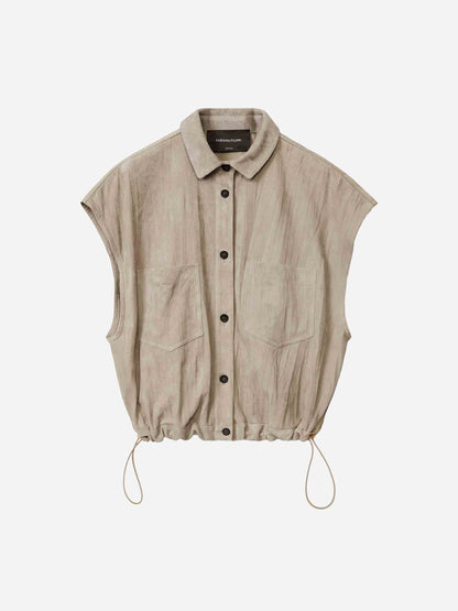 Outlet online Fabiana Filippi Mujer Chaleco Ante Bolsillos color Taupe sku 775-000207 01 - Foto 1